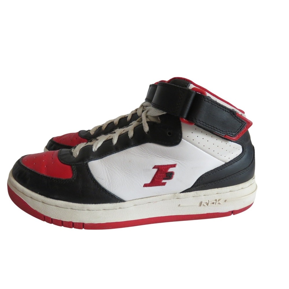 Vintage Allen Iverson Reebok High Top Mens‎ Black Red Leather Sneakers Size 9